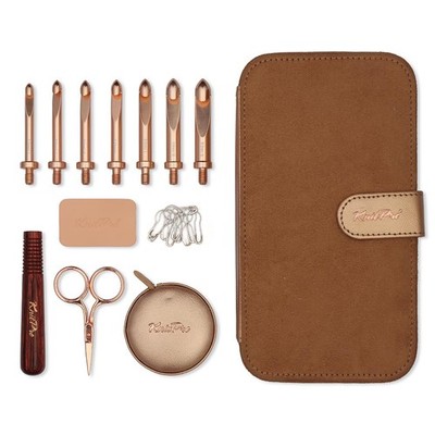 KnitPro Oasis Chunky Crochet Set  1 Wooden Handle, 7 Hooks in Sizes 5.5mm to ...