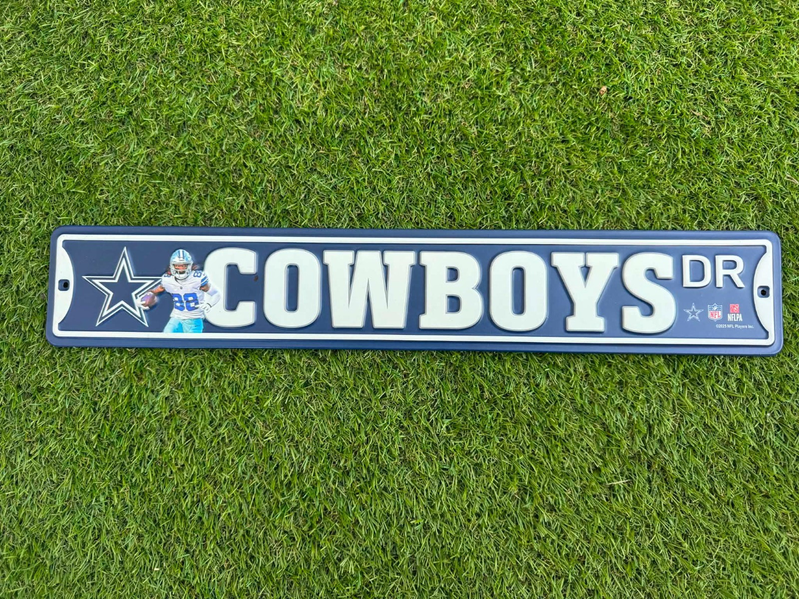 Dallas Cowboys CeeDee Lamb Street Sign Metal Sign 20 by 3 Inches Raised letters