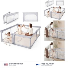 Sweeby Baby Playpen, 59x59 Inch Foldable Playpens for Babies and Toddlers wit...