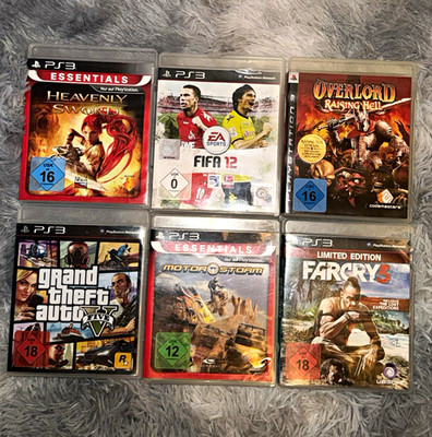 PS3 Spielepaket: Heavenly Sword Essentials, FIFA 12, Overlord Raising Hell, GTA