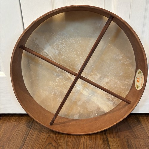 Waltons 18" Bodhran Goat Skin Irish Folk Standard Drum Brown Irish Music - Picture 6 of 9