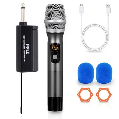 Pyle UHF Wireless Handheld Dynamic Mic System W/Wireless Transmitter PDWMU103