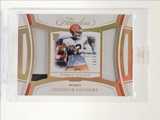 SHEDEUR SANDERS 2025 FLAWLESS ROOKIE DEBUT DUALS PATCH GOLD RC /15 #DD-SSS