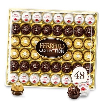 Ferrero Collection, Premium Assorted, Hazelnut, Dark 48 Count (Pack of 1)