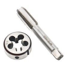 HSS M16 &times; 2 Tap and Die Set Right Hand, M16 &times; 2 Machine Tap and Round Die