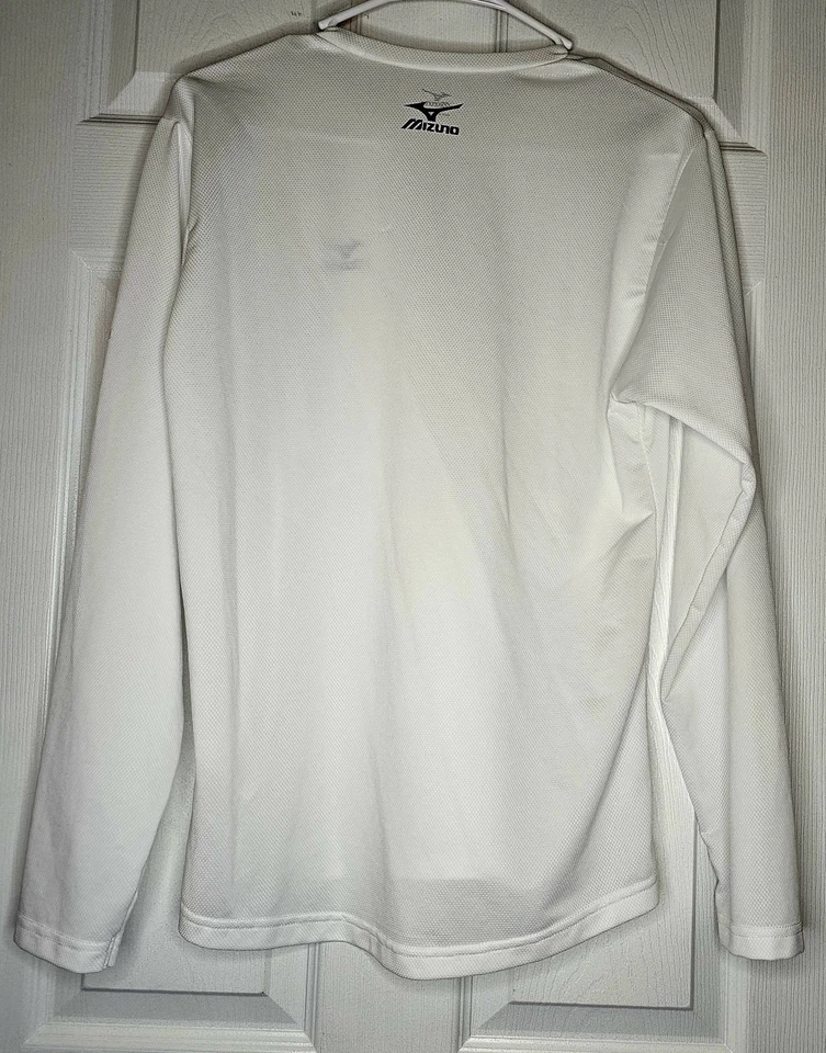 Camisa blanca de manga larga Mizuno para hombre Foto 2 de 4