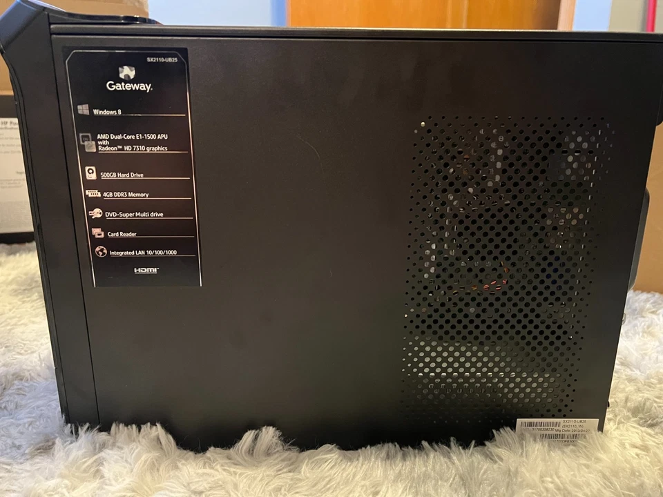 Gateway SX2110G-UW23 (500GB, AMD E1-1500, 1.48GHz, 6GB) PC Desktop -... - Image 4 of 4