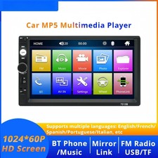 7'' Car Stereo Radio B-T Hands Free Calling 2DIN MP5 Player Screen mirror link_