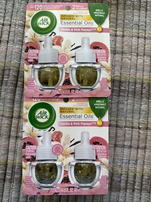 Air Wick VANILLA & PINK PAPAYA  Essential Oils Scented 2 Refill Pack