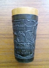 1904 St. Louis World's Fair Louisiana Purchase Exposition ~ Metal Cup w/Cap