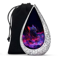 Cat Gentle Burial Urns for Human Ashes Adult Female, Handcrafted Urn 10 Inch