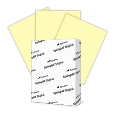 Springhill 8.5” x 11” Canary Yellow Colored Cardstock Paper, 65lb, 176gsm, 250 S