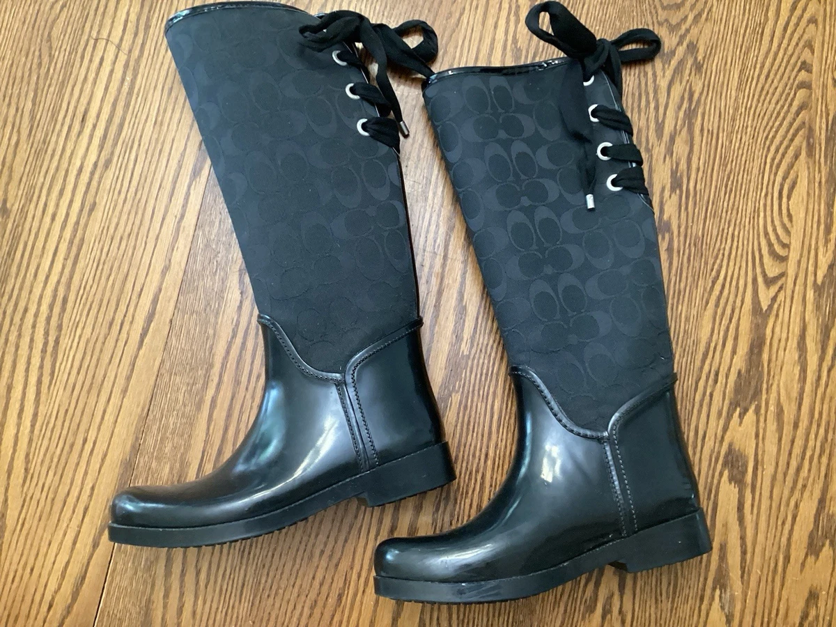 Coach Rain Boot Low (1-1.9 in) Heel Height Boots for Women for