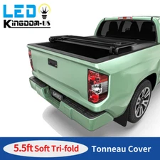 5.5ft Soft 3-Fold Tonneau Cover for 2022- 2026 Toyota Tundra Truck Bed w/ Lamp