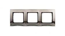 Simon 54 Premium Triple Metallrahmen Inox DR3/61