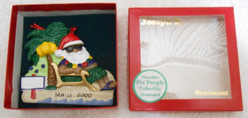 Poi People Hawaiian Christmas Ornament Vintage Hawaii