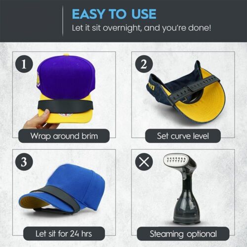 with 9 Brim Curve Hat Brim Bender Hat Shaper Hat Curving Band Baseball Caps - Picture 7 of 8