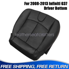 Driver Bottom Perforated Leather Seat Cover Black Fit For 2008-2013 INFINITI G37