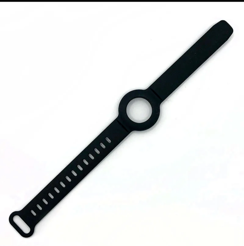 Black Silicone Apple AirTag Bracelet Wristband