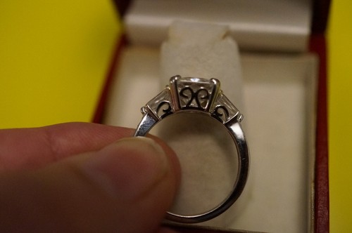 Sterling Silver Absolute Cushion Cut CZ Ring HSN Size 7 Pre-owned - Picture 5 of 9