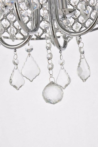 Flush Mount Ceiling Light Chrome Round Crystal Shape Bathroom Bedroom Lighting - Picture 9 of 9