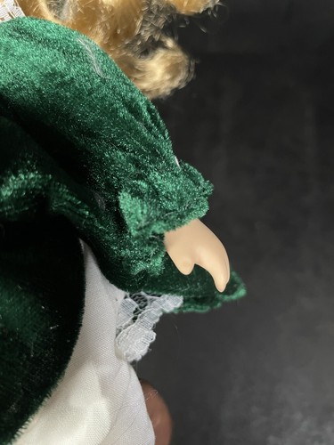Vintage Phoenix Custom Promo 8" Porcelain Doll Glasses Green Velvet Dress - Picture 4 of 7