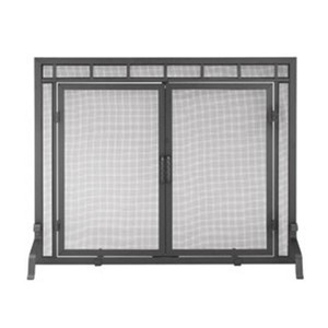 Minuteman Adams Company Single Panel Fireplace Screen With Doors