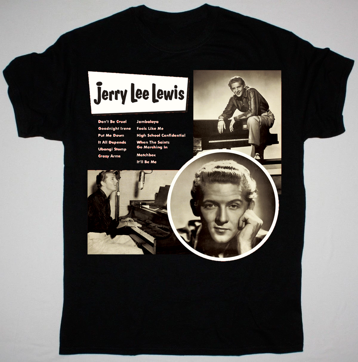 Jerry Lee Lewis T-shirt Cotton For men Women All Size S-5XL | eBay