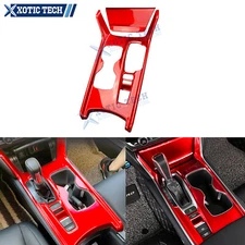 2X Red ABS Interior Gear Shift Box Overlay Molding Trim For Honda Accord 2018-22