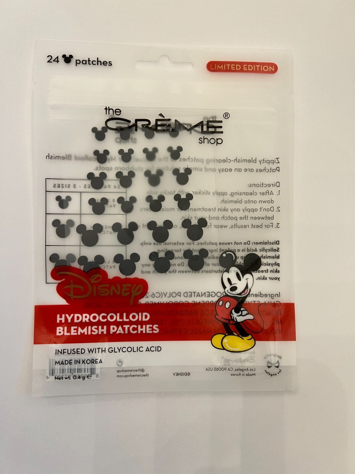 The Crème Shop x Disney Hydrocolloid Blemish Patches, 24CT Glycolic Acid Infused