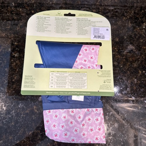 GREEN SPROUTS "SNAP & GO" WATERPROOF w/FLIPPED POCKET LONG SLEEVE BIB 12-24 MOS. - Picture 5 of 5