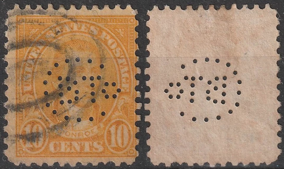 ETATS-UNIS USA 237 (o) President J. Monroe perfin perforé BT 1922 - Photo 1/1
