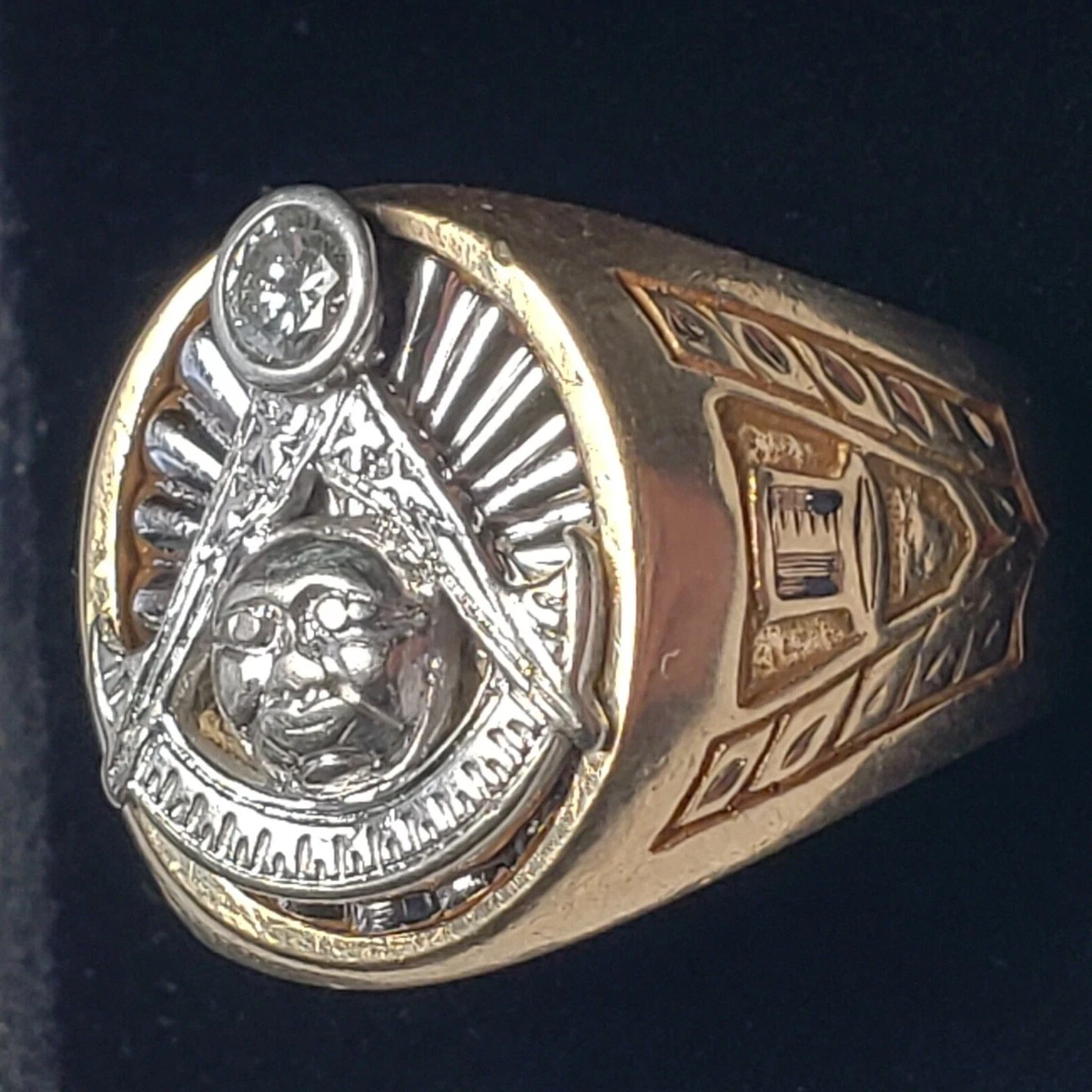 Vintage masonic past master best sale rings