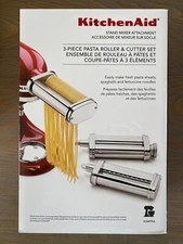 KitchenAid 3-Piece Pasta Roller and Cutter Set (KSMPRA)