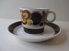 Turi Design AUGUST Pattern Figgjo Norwegian Stavangerflint Coffee Tea Cup saucer