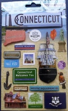 PAPER HOUSE 3D CONNECTICUT STICKER SET