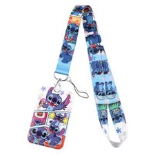Stitch Lilo And Stitch Cartoon Character Blue Lanyard With ID Badge Holder