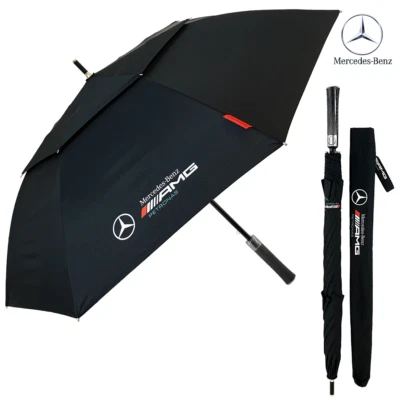 MERCEDES-BENZ Mercedes Benz Umbrella Genuine AMG Accessories Golf Large Automatic Brolly Black