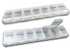 2 Stück Tablettenbox für 7-Tage , Pillendos...