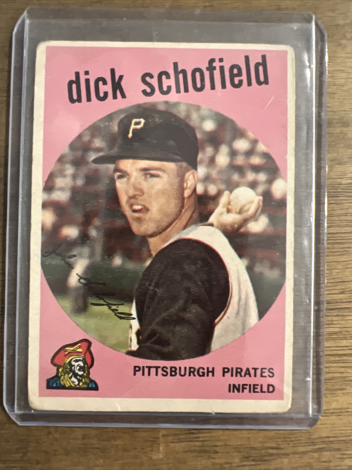 1959 Dick Schofield Topps 68 Pittsburgh Pirates Vintage Baseball Card