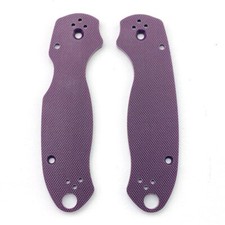 1 Pairs Custom Purple G10 Material Handle Patch Scales DIY For Spyderco Para3EDC