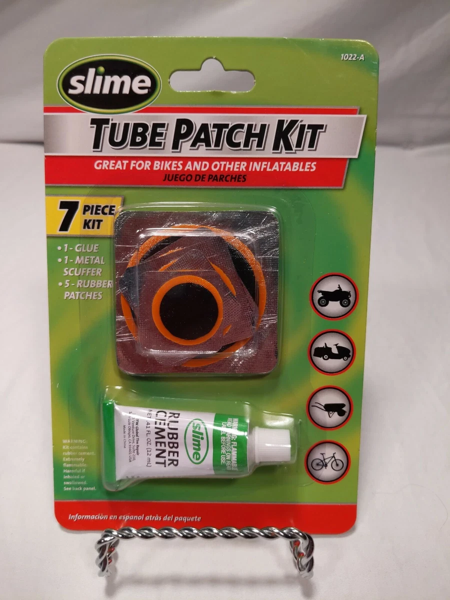 Slime 7 Piece Multipurpose Rubber Tube Tire Repair Patch Kit 1022-A