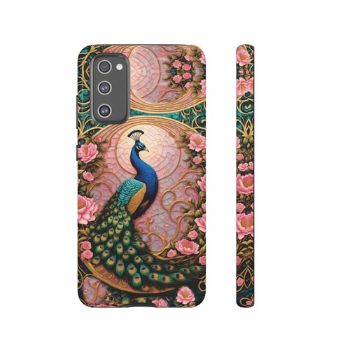 Pink Phone Case Peacock Stained Glass Phone Case iPhone 16 15 14 13 S24 S23 S22 - 第 240/245 張圖片