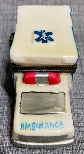 Ambulance EMT Porcelain Hinged Box Vintage Very Nice Hard to Find - Picture 2 of 11