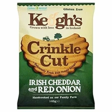 Keogh's Crinkle Cheese & Red Onion 3x125 Grams Deliciously fresh Irish potato cr