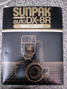 dx thyristor 8r macro sunpak flash ring box open light
