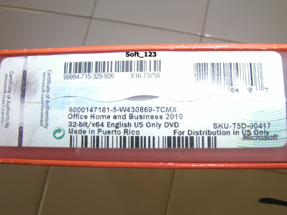 Microsoft Office 2010 Home & Business For 2 PCs Outlook/Excel/Word/PowerPoint  - Image 3 of 3