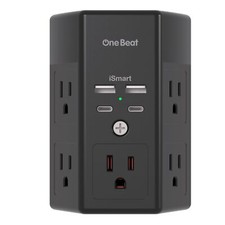Multi Plug Outlet Surge Protector 5 Outlet Extender with 4 USB Charging Por
