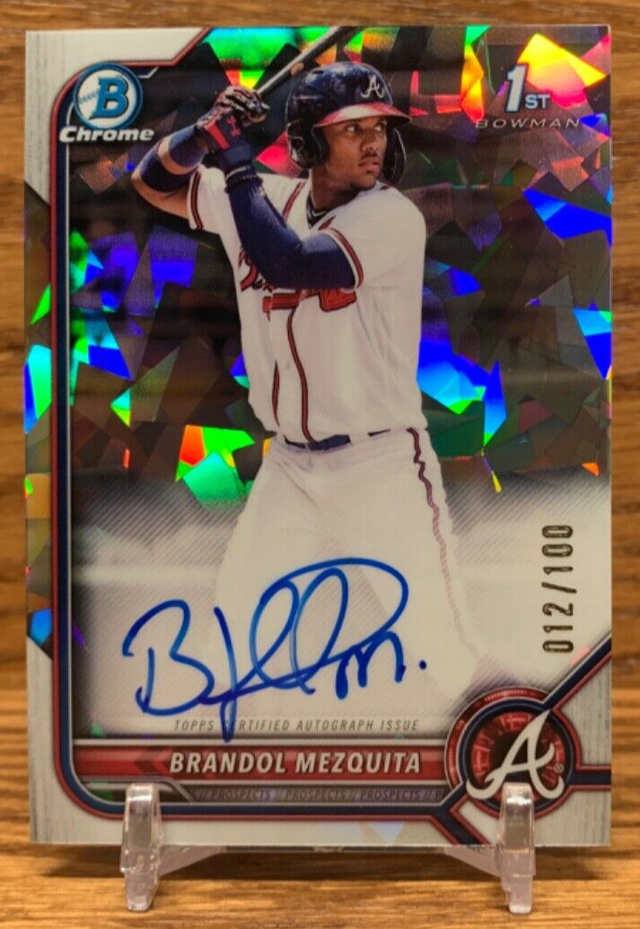 BRANDOL MEZQUITA  Atomic /100 1st Bowman AUTO | 2022 Bowman Chrome BRAVES