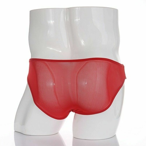  Herren Slip Transparente Unterwäsche mit niedriger Taille und offenem Schritt - Picture 8 of 11